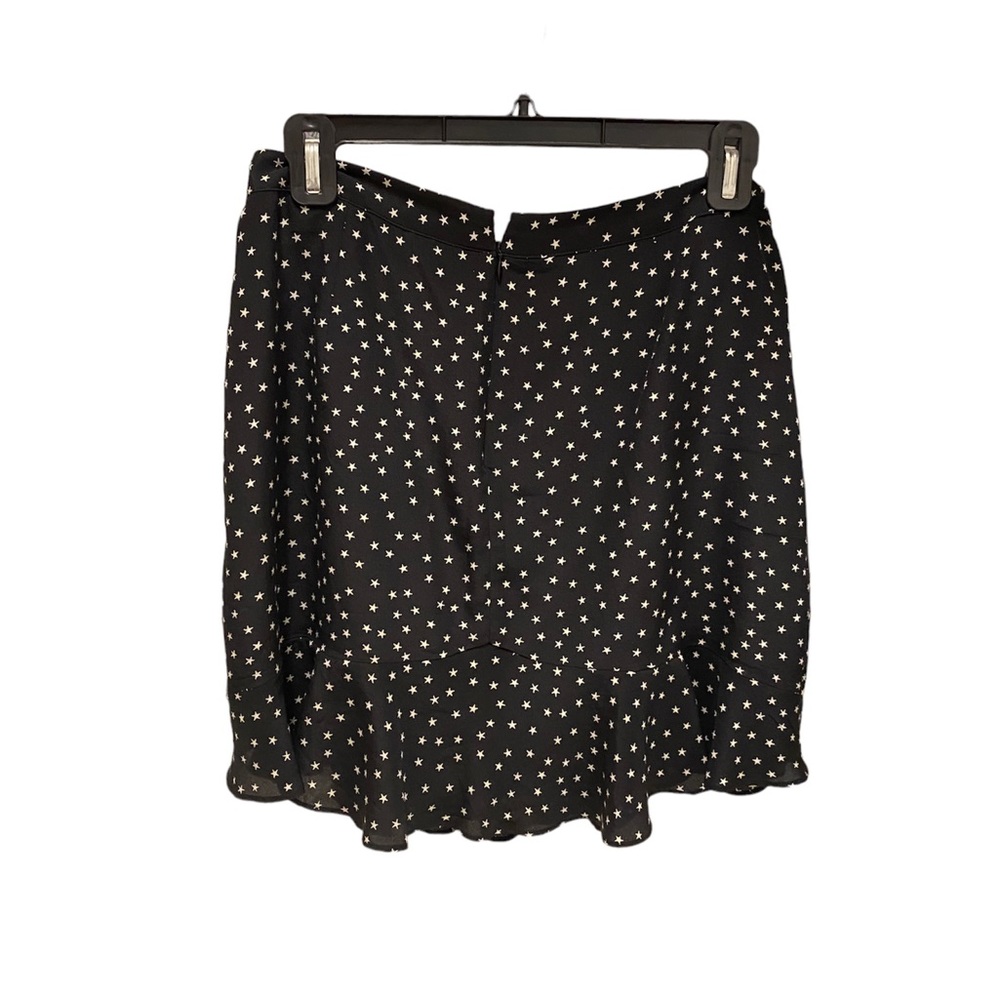Madewell Mini Skirt Black with White Stars Ruffle Hem